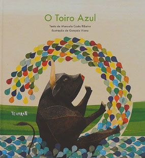 Buch für Kinder auf portugiesisch "O toiro azul"
